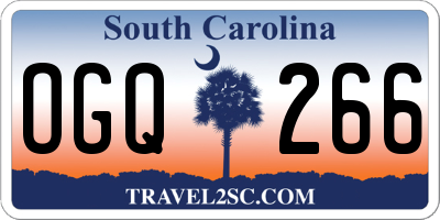 SC license plate OGQ266