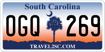 SC license plate OGQ269