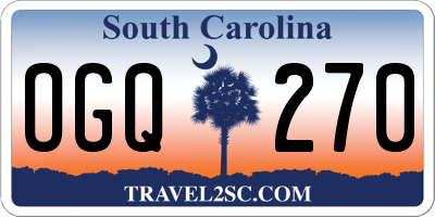 SC license plate OGQ270