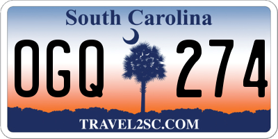 SC license plate OGQ274