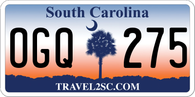 SC license plate OGQ275