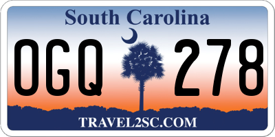 SC license plate OGQ278