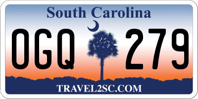 SC license plate OGQ279
