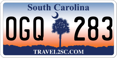 SC license plate OGQ283