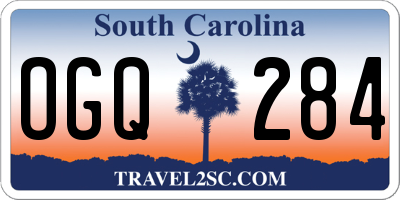 SC license plate OGQ284