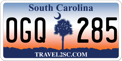 SC license plate OGQ285