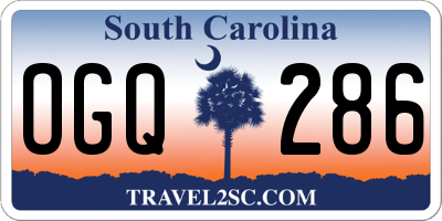 SC license plate OGQ286