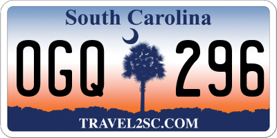 SC license plate OGQ296