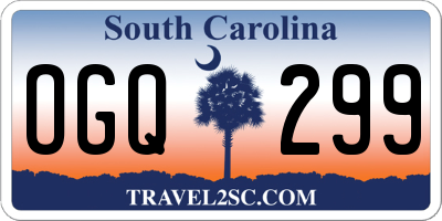 SC license plate OGQ299