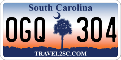 SC license plate OGQ304