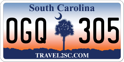SC license plate OGQ305