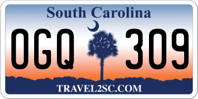 SC license plate OGQ309