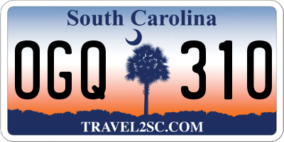 SC license plate OGQ310
