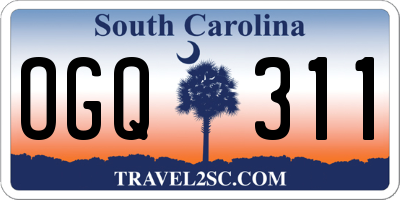 SC license plate OGQ311