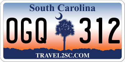 SC license plate OGQ312