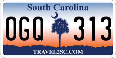 SC license plate OGQ313