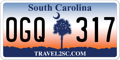 SC license plate OGQ317