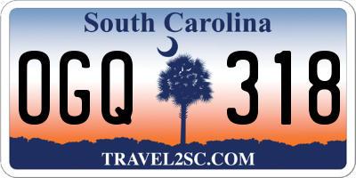 SC license plate OGQ318
