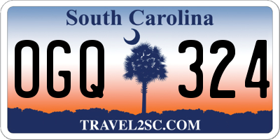 SC license plate OGQ324