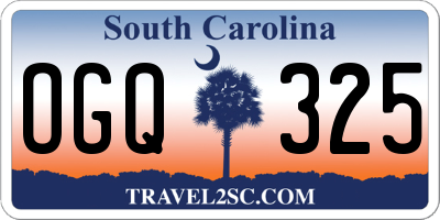 SC license plate OGQ325