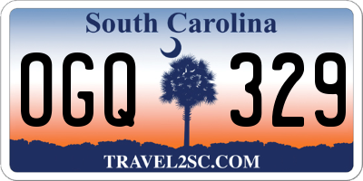 SC license plate OGQ329