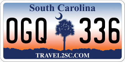 SC license plate OGQ336