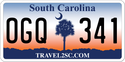 SC license plate OGQ341