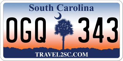 SC license plate OGQ343