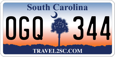 SC license plate OGQ344