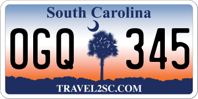 SC license plate OGQ345