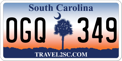 SC license plate OGQ349