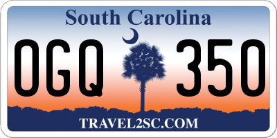 SC license plate OGQ350