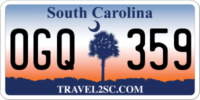 SC license plate OGQ359