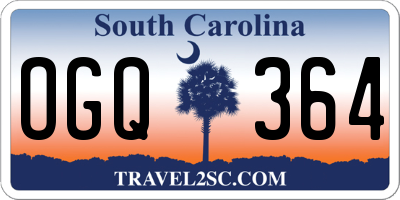 SC license plate OGQ364
