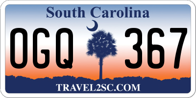 SC license plate OGQ367