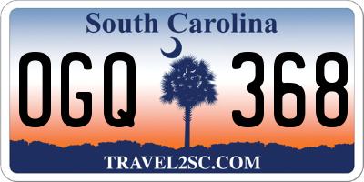 SC license plate OGQ368