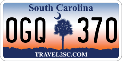 SC license plate OGQ370
