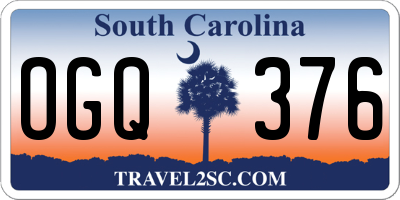 SC license plate OGQ376
