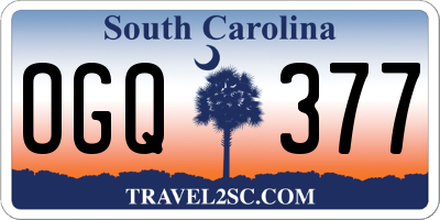 SC license plate OGQ377