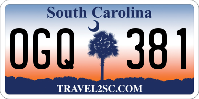 SC license plate OGQ381