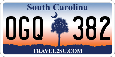 SC license plate OGQ382