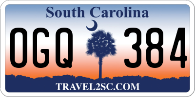SC license plate OGQ384