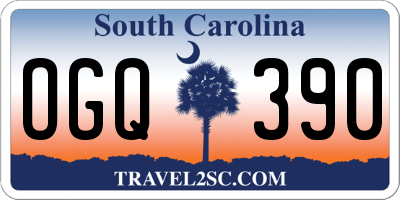 SC license plate OGQ390