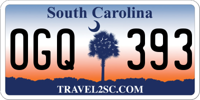 SC license plate OGQ393