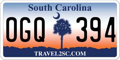 SC license plate OGQ394