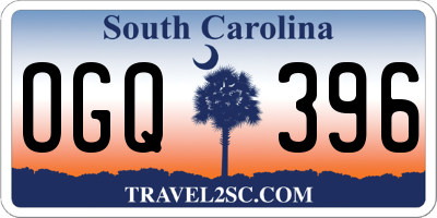 SC license plate OGQ396