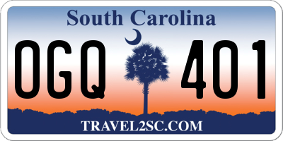 SC license plate OGQ401