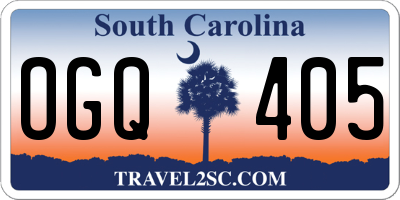 SC license plate OGQ405