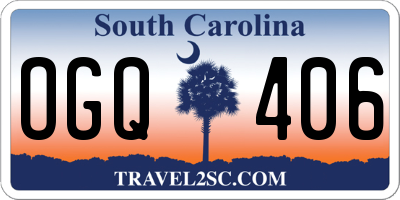 SC license plate OGQ406
