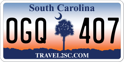 SC license plate OGQ407